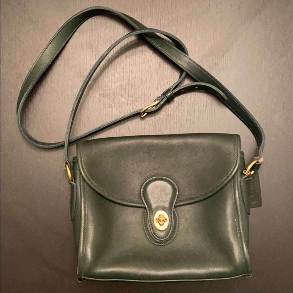 Olive Green Vintage Coach Mini Bag
